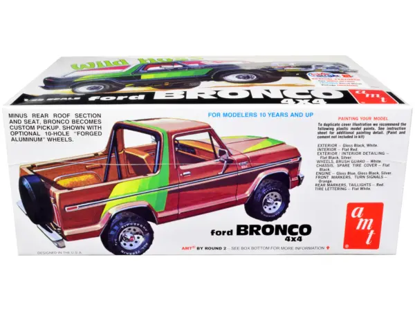 Skill 2 Model Kit Ford Bronco 4X4 "Wild Hoss" 1/25 Scale Model by AMT #3