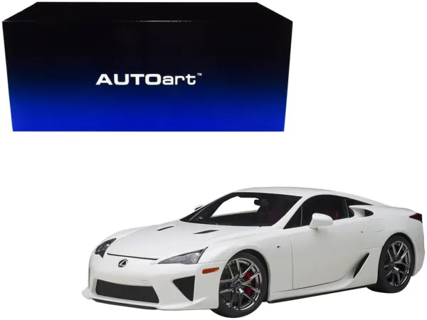 Lexus LFA Whitest White with Red and Black Interior 1/18 Model Car by Autoart #1