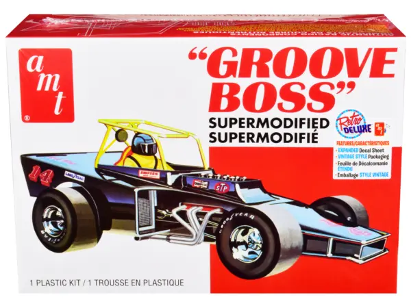 Skill 2 Model Kit "Groove Boss" Supermodified Racer 1/25 Scale Model by AMT #1