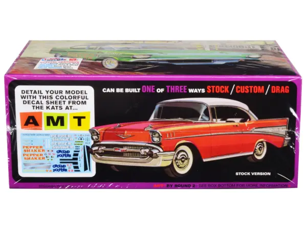 Skill 2 Model Kit 1957 Chevrolet Bel Air "Pepper Shaker" 3 in 1 Kit 1/25 Scale Model by AMT #3