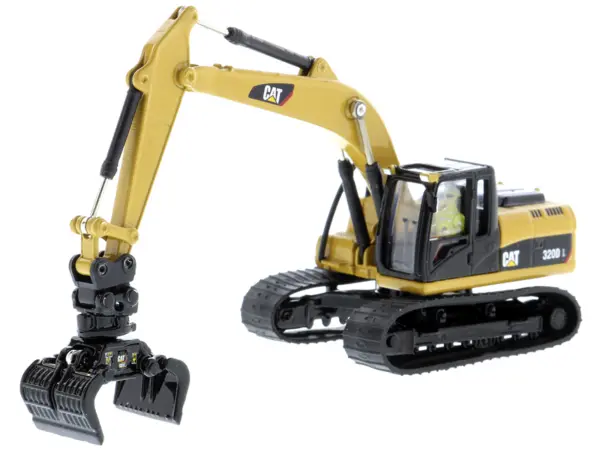 CAT Caterpillar 320D L Hydraulic Excavator with Multiple Work Tools and Operator "High Line" Series 1/87 (HO) Scale Diecast Model by Diecast Masters #2