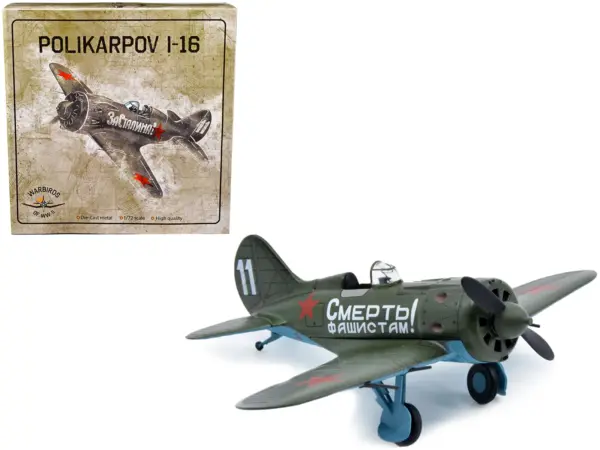 Polikarpov I-16 Fighter Plane (USSR 1933) 1/72 Diecast Model by Warbirds of WWII #1