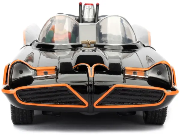 Model Kit Classic Batmobile Black with Batman Diecast Figure "Batman" (1966-1968) TV Series "Build N' Collect" 1/24 Diecast Model Car by Jada #4