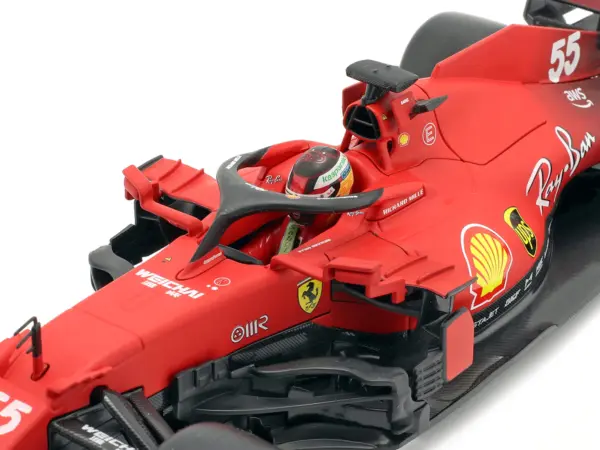 Ferrari SF21 #55 Carlos Sainz Formula One F1 Car "Ferrari Racing" Series 1/18 Diecast Model Car by Bburago #2