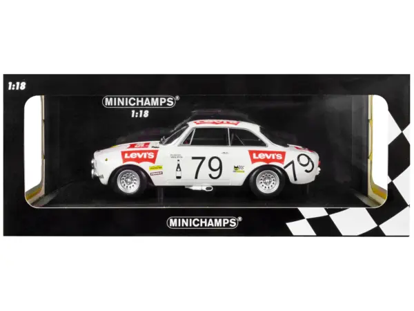 Alfa Romeo 1300 GTA #79 Pierre Rubens - Charles-Axel van Ryn "Levi's" 24 Hours of Spa (1971) Limited Edition to 300 pieces Worldwide 1/18 Diecast Model Car by Minichamps #1
