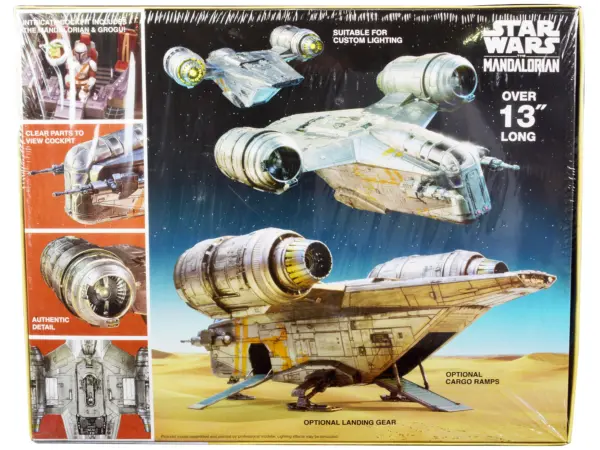 Skill 2 Model Kit Razor Crest Spaceship "Star Wars: The Mandalorian" 1/72 Scale Model by AMT #4