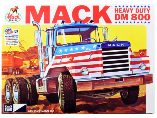 Skill 3 Model Kit Mack DM 800 Semi Tractor Truck 1/25 Scale Model by MPC #1