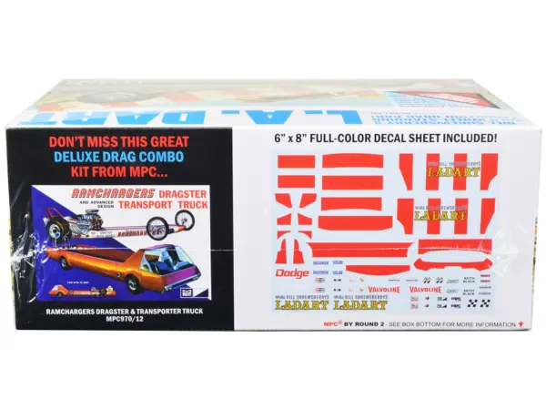 Skill 2 Model Kit Bill Shrewsberry's L.A. Dart Wheelstander Drag Car "Legends of the Quarter Mile" Series 1/25 Scale Model Car by MPC #2