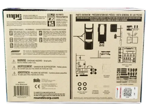 Skill 2 Model Kit Bill Shrewsberry's L.A. Dart Wheelstander Drag Car "Legends of the Quarter Mile" Series 1/25 Scale Model Car by MPC #4
