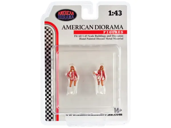 "Race Day" Two Diecast Figures Set 6 for 1/43 Scale Models by American Diorama #3