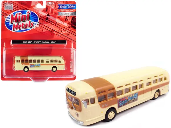GMC PD-4103 Transit Bus #948 Beige "MTA Miami" 1/87 (HO) Scale Model by Classic Metal Works #1