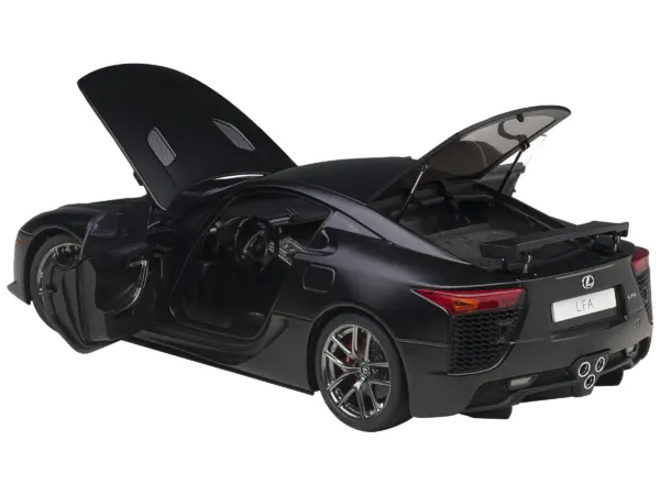 Lexus LFA Matt Black 1/18 Model Car by Autoart #2