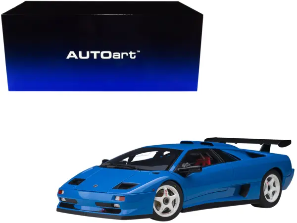 Lamborghini Diablo SV-R Blu Le Mans Blue 1/18 Model Car by Autoart #1