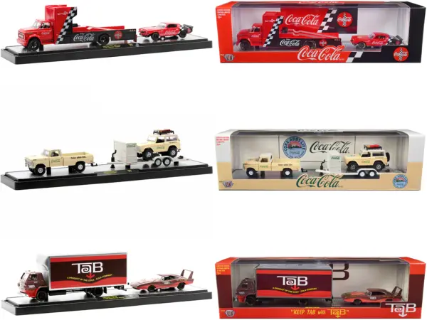 Auto Haulers "Sodas" Set of 3 pieces Release 21 Limited Edition to 8400 pieces Worldwide 1/64 Diecast Models by M2 Machines #1