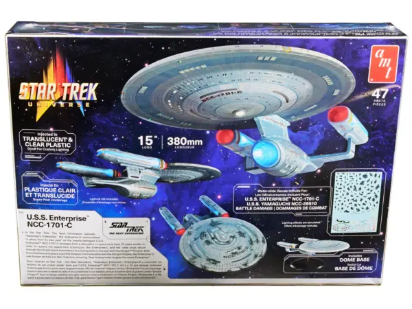Skill 2 Model Kit U.S.S. Enterprise NCC-1701-C Space Ship "Star Trek: The Next Generation" (1987) TV Series 1/1400 Scale Model by AMT #4