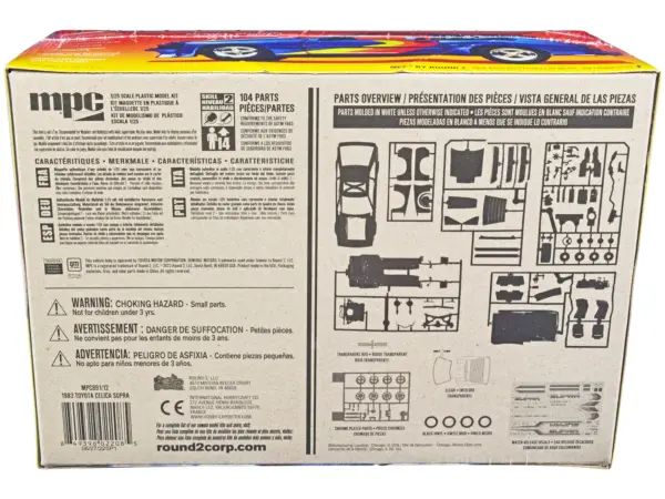 Skill 2 Model Kit 1983 Toyota Celica Supra 1/25 Scale Model Car by MPC #4