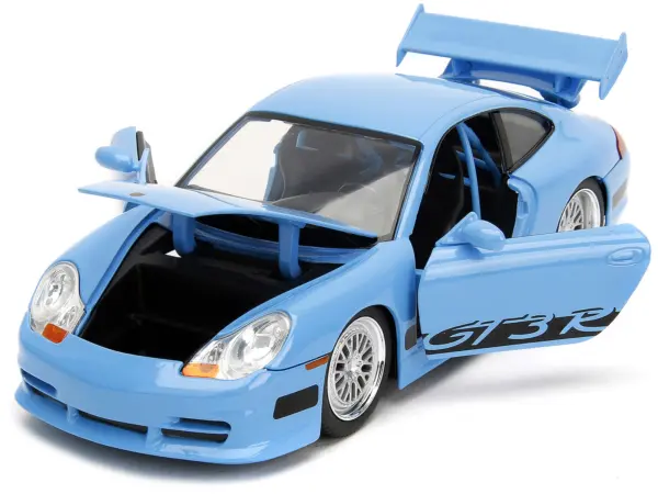 Porsche 911 GT3 RS Light Blue with Black Accents "Fast & Furious" Movie 1/24 Diecast Model Car by Jada #2