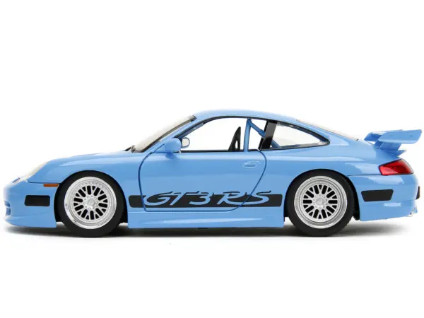 Porsche 911 GT3 RS Light Blue with Black Accents "Fast & Furious" Movie 1/24 Diecast Model Car by Jada #3