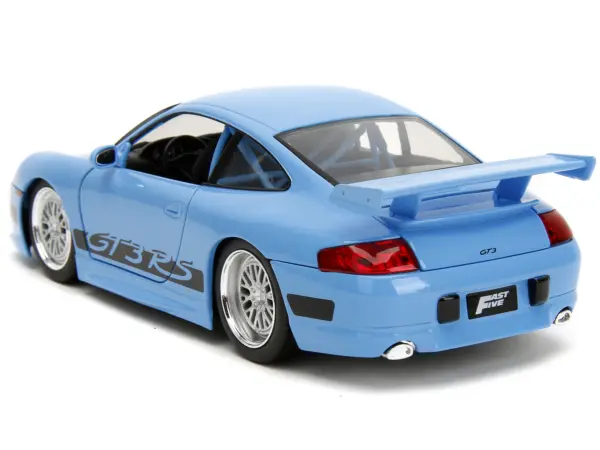 Porsche 911 GT3 RS Light Blue with Black Accents "Fast & Furious" Movie 1/24 Diecast Model Car by Jada #5