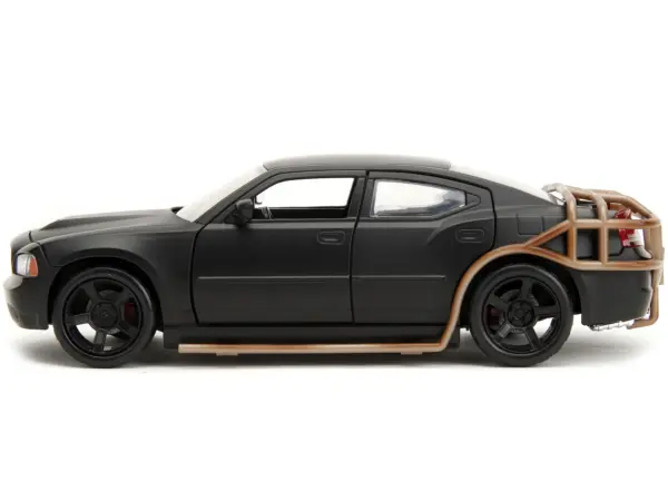 2006 Dodge Charger Matt Black with Outer Cage "Fast & Furious" Movie 1/24 Diecast Model Car by Jada #3