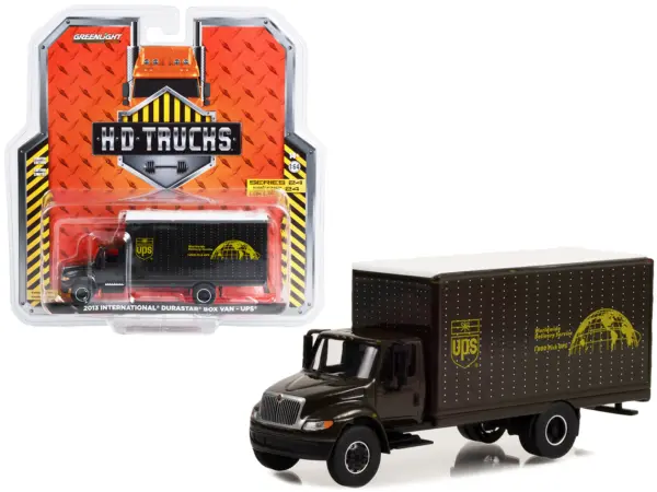2013 International Durastar Box Van "UPS (United Parcel Service) Worldwide Delivery Service" "Heavy Duty H.D. Trucks" Series 24 1/64 Diecast Model Car by Greenlight #1