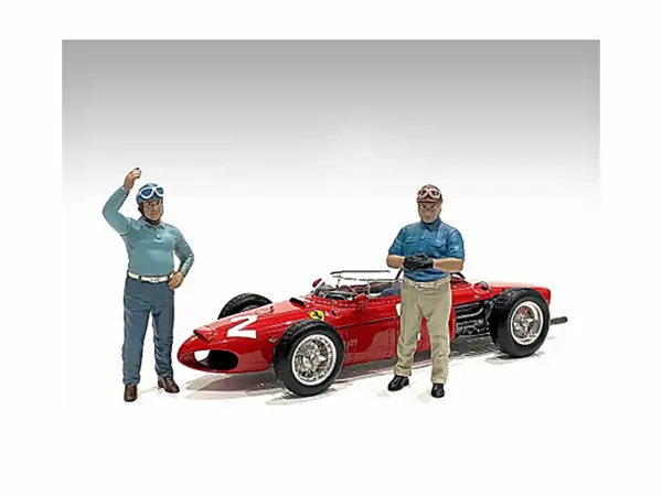 "Racing Legends" 50's Set of 2 Diecast Figures for 1/43 Scale Models by American Diorama #1
