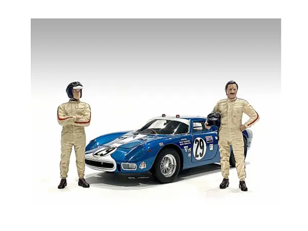 "Racing Legends" 60's Set of 2 Diecast Figures for 1/43 Scale Models by American Diorama #1