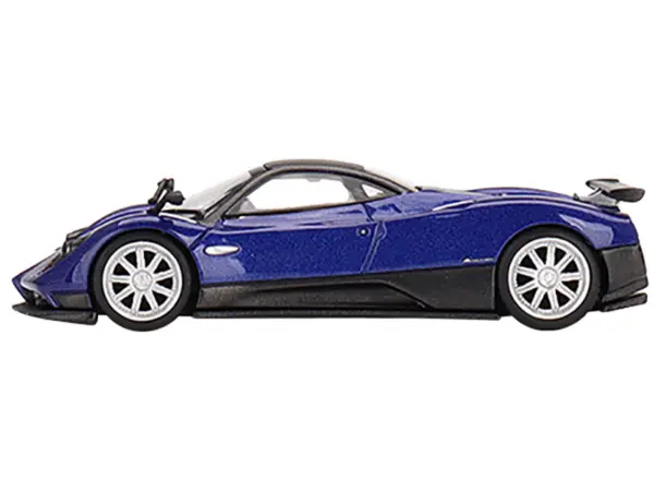 Pagani Zonda F Blu Argentina Blue Metallic with Black Top Limited Edition to 3000 pieces Worldwide 1/64 Diecast Model Car by Mini GT #2