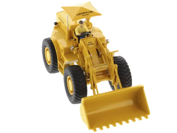 CAT Caterpillar 966A Wheel Loader Yellow with Operator "Vintage Series" 1/50 Diecast Model by Diecast Masters #4