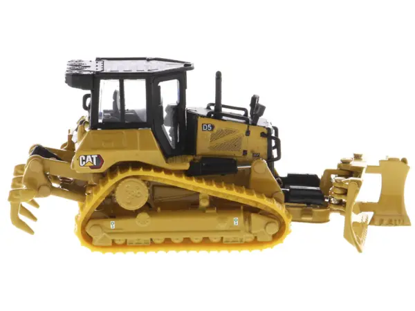 CAT Caterpillar D5 Track-Type Dozer Yellow with Fine Grading Undercarriage and Foldable Blade "High Line Series" 1/87 (HO) Scale Diecast Model by Diecast Masters #4