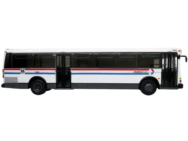 1980 Grumman 870 Advanced Design Transit Bus WMATA (Washington Metropolitan Area Transit Authority) Metro Bus "16S Pentagon" "Vintage Bus & Motorcoach Collection" 1/87 Diecast Model by Iconic Replicas #2