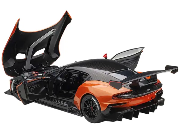 Aston Martin Vulcan Madagascar Orange with Carbon Top 1/18 Model Car by Autoart #2