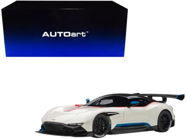 Aston Martin Vulcan Stratus White with Red and Blue Stripes 1/18 Model Car by Autoart #1