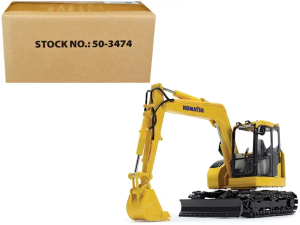 Komatsu PC78US-11 Excavator Yellow 1/50 Diecast Model by DCP/First Gear #1