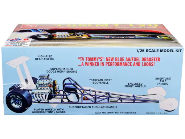 Skill 2 Model Kit Tommy Ivo Streamliner Dragster 1/25 Scale Model by AMT #3