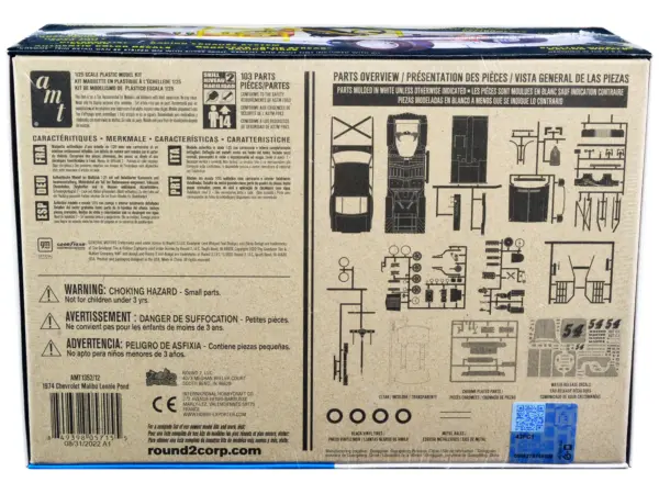 Skill 2 Model Kit 1974 Chevrolet Malibu Stock Car #54 Lennie Pond 1/25 Scale Model by AMT #4