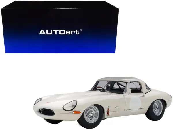Jaguar Lightweight E Type Roadster RHD (Right Hand Drive) White 1/18 Model Car by Autoart #1
