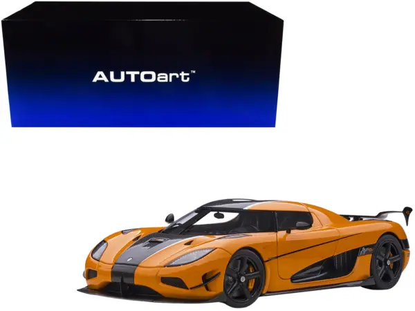 Koenigsegg Agera RS Cone Orange with Black Carbon Accents 1/18  Model Car by Autoart #1