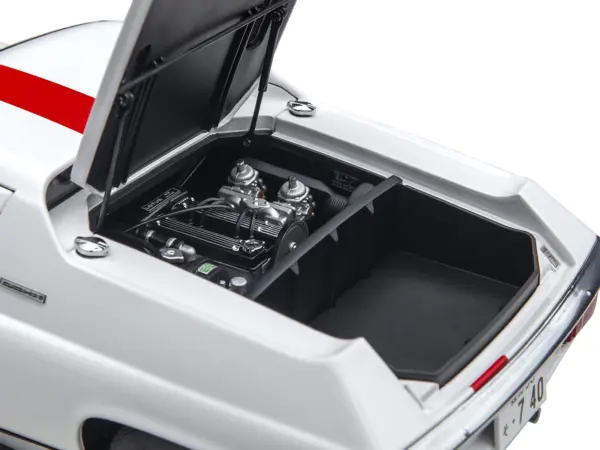 Lotus Europa Special White with Red Stripe and Graphics "The Circuit Wolf" 1/18 Model Car by Autoart #3