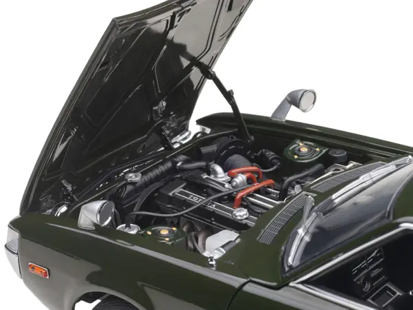 1973 Toyota Celica Liftback 2000GT (RA25) RHD (Right Hand Drive) Moss Green 1/18 Model Car by Autoart #2