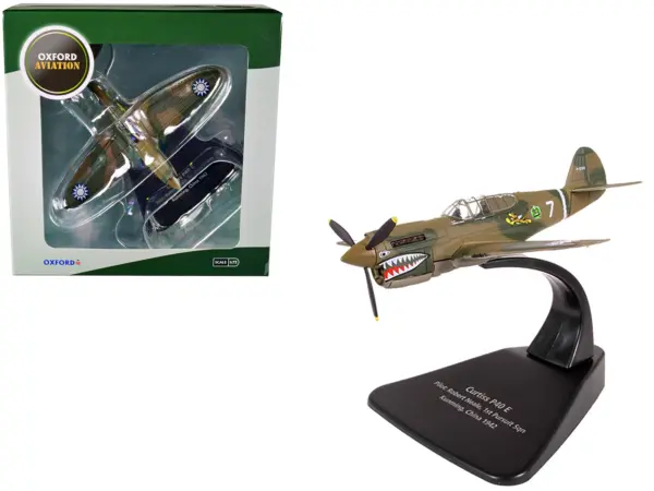Curtiss P40 E Warhawk Fighter Plane Pilot: Robert Neale 1st Pursuit Squadron Kunming China (1944) "Oxford Aviation" Series 1/72 Diecast Model Airplane by Oxford Diecast #1