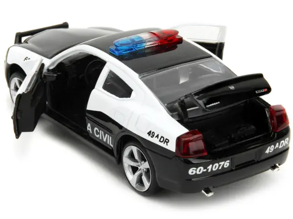 2006 Dodge Charger Police Black and White "Policia Civil" "Fast & Furious" Series 1/32 Diecast Model Car by Jada #4