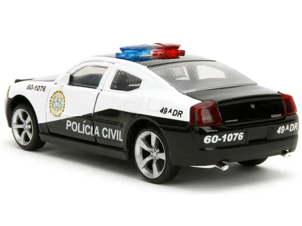 2006 Dodge Charger Police Black and White "Policia Civil" "Fast & Furious" Series 1/32 Diecast Model Car by Jada #5