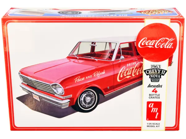 Skill 3 Model Kit 1963 Chevrolet II Nova Wagon "Coca-Cola" 1/25 Scale Model by AMT #1
