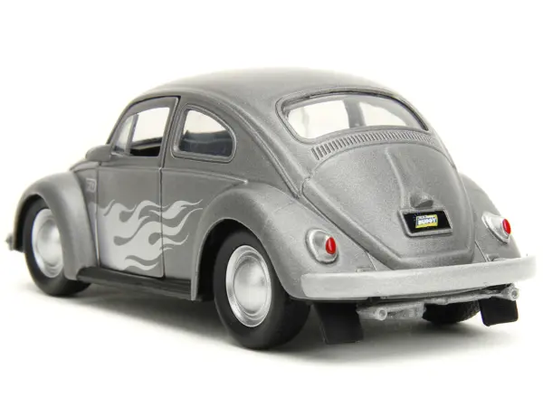 1959 Volkswagen Beetle Gray Metallic with Silver Flames and Boxing Gloves Accessory "Punch Buggy" Series 1/32 Diecast Model Car by Jada #5