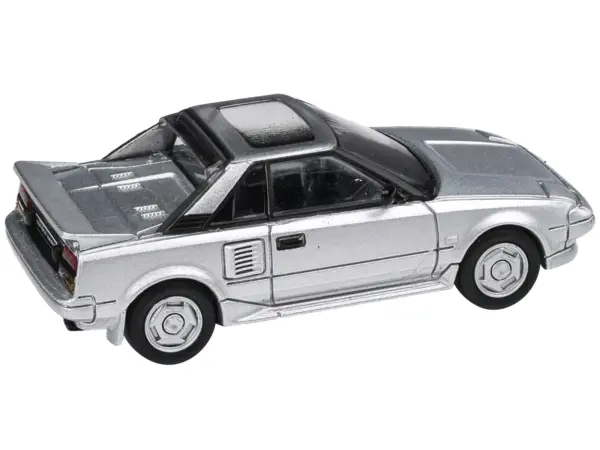 1985 Toyota MR2 MK1 Super Silver Metallic with Sunroof 1/64 Diecast Model Car by Paragon Models #2
