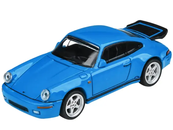 1987 RUF CTR Racing Blue 1/64 Diecast Model Car by Paragon Models #3