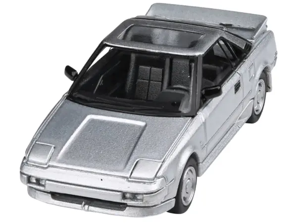 1985 Toyota MR2 MK1 Super Silver Metallic with Sunroof 1/64 Diecast Model Car by Paragon Models #3