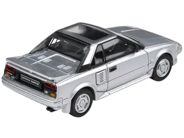 1985 Toyota MR2 MK1 Super Silver Metallic with Sunroof 1/64 Diecast Model Car by Paragon Models #4