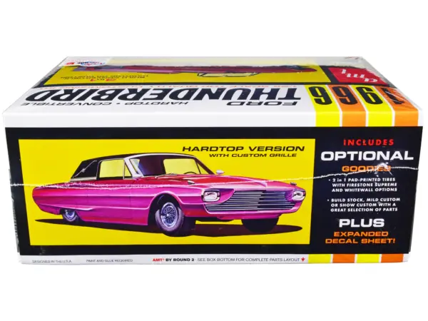 Skill 2 Model Kit 1966 Ford Thunderbird Hardtop/Convertible 3-in-1 Kit 1/25 Scale Model by AMT #3